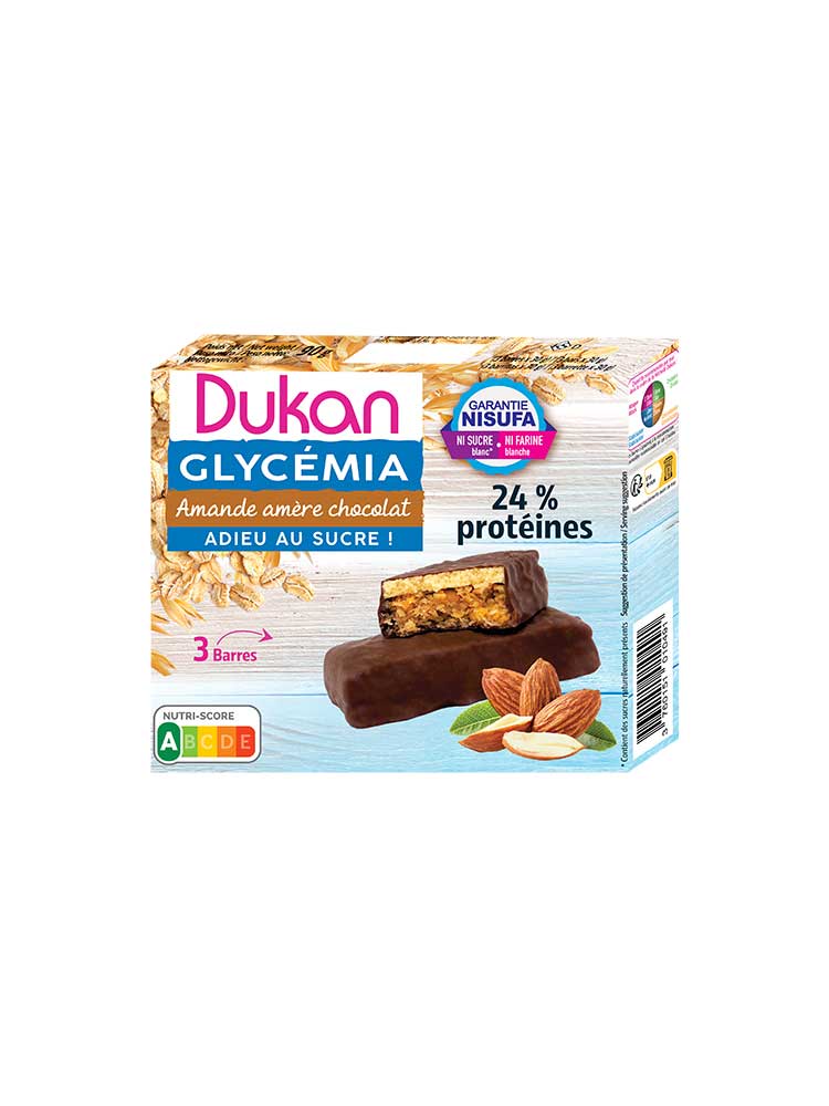 Dukan Glycémia 3 Barres Amande Amère Chocolat